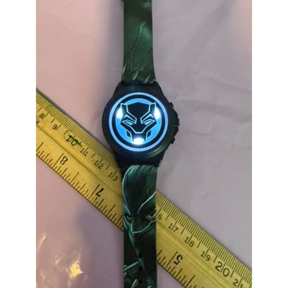 Marvel Black Panther watch with lights Accutime watch LR41